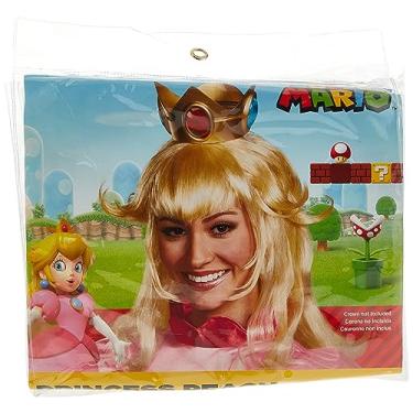 Imagem de Disguise Peruca feminina Nintendo Super Mario Bros. Fantasia de princesa pêssego para adultos, amarela, padrão EUA, Pêssego, Standard