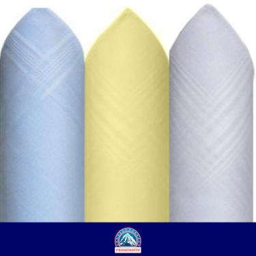 Imagem de Lenços de Bolso 100% Algodão Premier 32x32 cm - Caixa com 3, Tons past