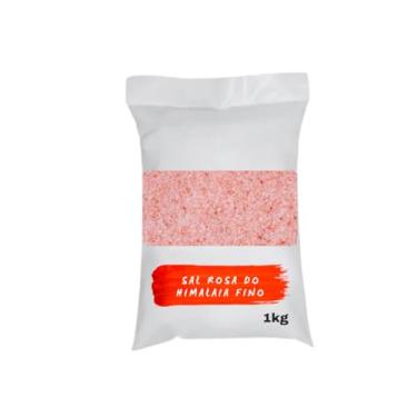Imagem de Sal Rosa do Himalaia Fino, Grãos Delicados, Embalagem 1kg