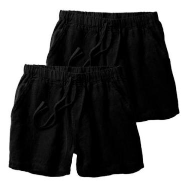 Imagem de Kit 2 Shorts Linho Premium Bermuda Mauricinho Moda Praia - Bermuda Mas