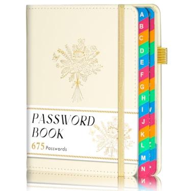 Imagem de hi!SCI Livro de guarda de senhas com abas alfabéticas coloridas, diário de registro de senha de bolso pequeno para idosos, organizador de endereços de site da Internet de 12 x 15,7 cm, armazena 675