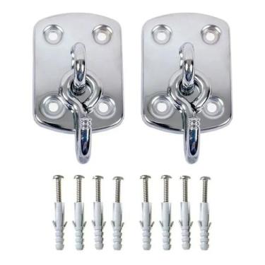 Imagem de Gancho De Rede Descanso Em Aço (par) Suporta 115kg - União Mundial, Fo