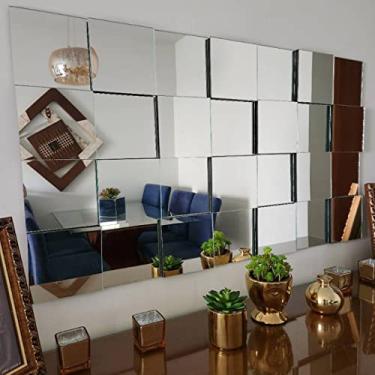 Imagem de Espelho de Vidro Decorativo 3D Liverpool com Base em MDF 126x72cm - Decoração para Sala, Quarto, Escritório, Hall