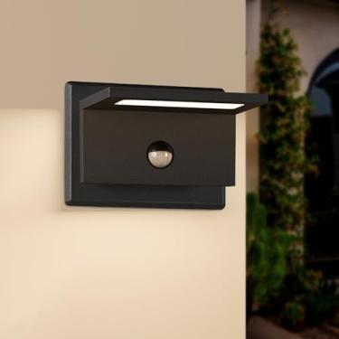 Imagem de illumishin Luminária De Parede Externa Com Sensor De Movimento Led Para Montagem Em Parede Luminária Moderna Para Iluminação Externa Alumínio Para Varanda Porta Da Frente Jardim Quintal Pátio Garage