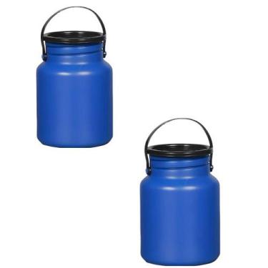 Imagem de 2 Vasilhame Leiteira Galão 5 Litros De Leite Bombona Injesul