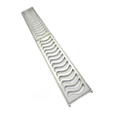 Imagem de Ralo Linear 20x100 Reforçado C/Aro + tela (2 Pçs 20x50)