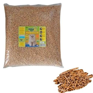 Imagem de Granulado madeira para gatos Kitty Cat 15 kg granulado higiênico de ma