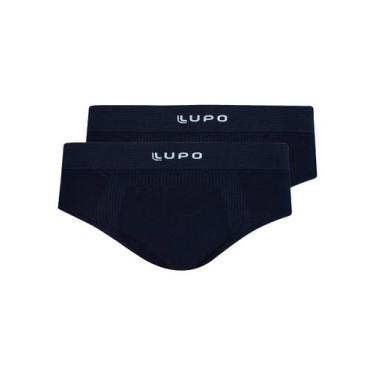Imagem de Kit com 2 Cuecas Slip Lupo 681-001, Preto, M
