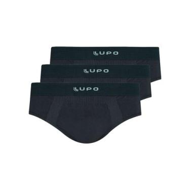Imagem de Kit com 3 Cuecas Slip Lupo 681-001, Cinza, G