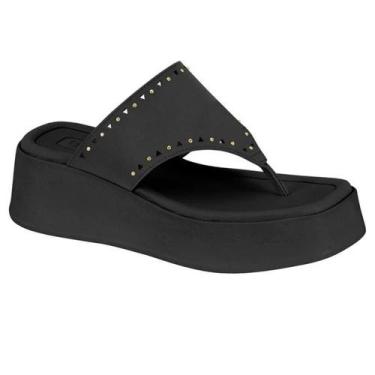 Imagem de Tamanco Feminino Beira Rio Anabela Super Leve  Conforto, Preto, 36