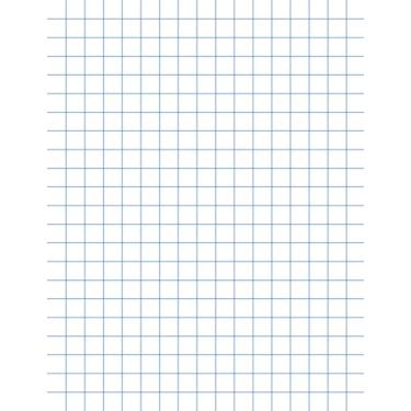 Imagem de School Smart Bloco de papel gráfico com parte traseira de compensado, 21 x 28 cm, régua de 0,6 cm, branco, pacote com 12