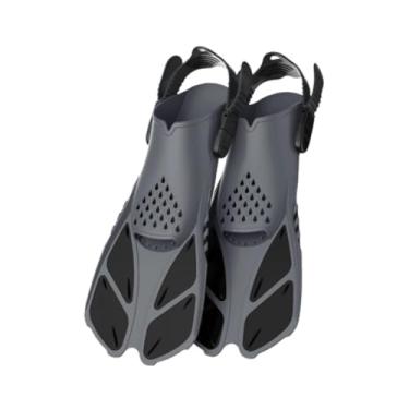 Imagem de Colaxi Finidades de snorkel de barbatanas de natação, nadadeiras profissionais de mergulho ajustáveis ​​de viagem portátil, mergulho, mergulho, nado, , Preto