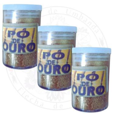 Imagem de Kit Pó De Ouro Para Rituais Assentamentos Magia Umbanda Candomblé 15 g