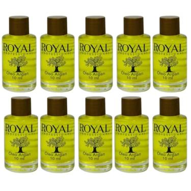 Imagem de 10 Óleo de Argan Reparador de Pontas, Royal Professional, contendo 10ml cada,