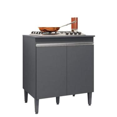 Imagem de Balcão Armário de Cozinha Multiuso para Cooktop com Tampo 4 ou 5 Bocas