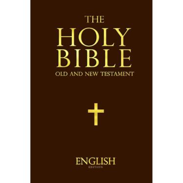 Imagem de Livro Bíblia Sagrada em inglês, versão fácil de ler, nova e antiga, Testa