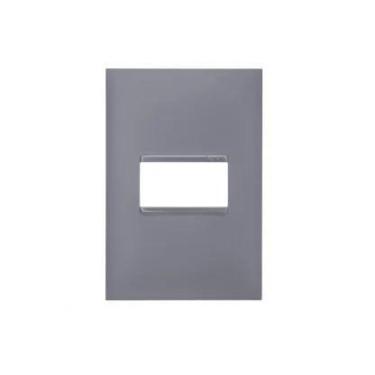 Imagem de Placa/Espelho 4X2 1 Módulo Cinza Pial Plus+ 618501CZ+ - Legrand