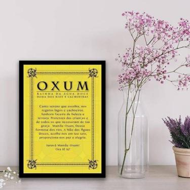 Imagem de Quadro Decorativo Oração Oxum 33X24Cm - Com Vidro