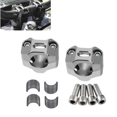 Imagem de GWH Universal Motorcycle 7/20.3 cm 1 1/20.3 cm 22MM 28MM CNC guidão guidão elevadores ajustáveis Fat Bar Adaptadores Grampos de montagem para EXC KLX KXF YZF CRF XR SX SXF XCW WR YZ Dirt Pit Bike