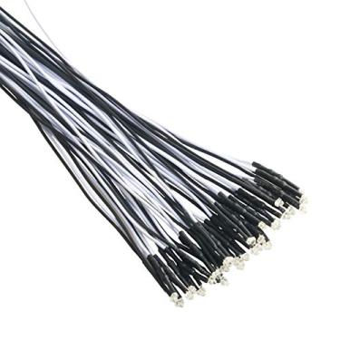 Imagem de EDGELEC 30 peças de luzes LED brancas de 12 Volts, 1,8 mm, diodos pré-conectados, 20 cm, DC 12 V, luz de LED, lentes transparentes, pequenas lâmpadas de LED