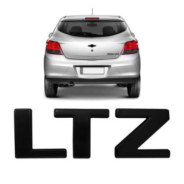 Imagem de Emblema Adesivo Letreiro LTZ Preto Black Piano Onix Agile Cruze Equino
