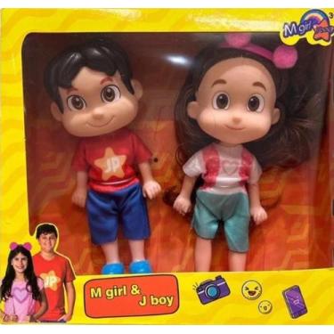 Imagem de Kit Boneca Maria Clara + Boneco JP Brinquedos Youtubers M Girl & J Boy