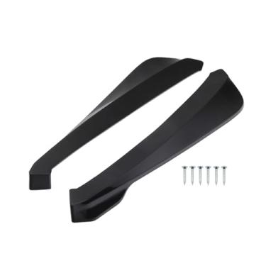 Imagem de Divisor de Lábios Traseiros, 2pcs 47,5 X 14,5 X 4,5 Cm de Carro Universal Lateral Traseiro Spoilers Difusor FINS Body Lip Spoiler Skirt Protector (Preto)