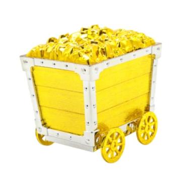 Imagem de Ｂｅｓｇａ Minere Ornament Party Supplies Decoração de casa delicada e de decoração de mesa brinquedo de carrinho de minas, adereços de fotos para a festa da, Ouro