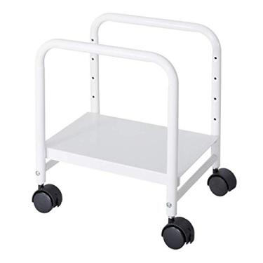 Imagem de JKSVTF Suporte de CPU móvel com altura ajustável para carrinho de computador, adequado para conversores de mesa, armazenamento, serviço de beleza, carrinho de cozinha