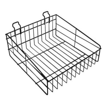 Imagem de Cesto Para Painel Canaletado  30 x 30 Cm Cor Preto - Ativa