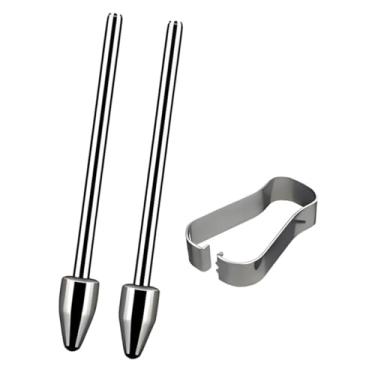 Imagem de Ponta de substituição de Metal Caneta S Pen Alta precisão Compatível Com Samsung Galaxy Note 20 Tab S9 Fe S6 lite S7 Lite S8 S21 S22 Ultra S23U S24U Kit Com 2 Pontas Com Extrator Prata Silver DAFALUI