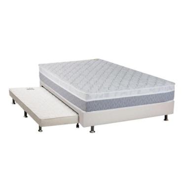 Imagem de Cama Box c/ Auxiliar Casal: Colchão Luckspuma Conjunto 3 em 1 ( Box + 
