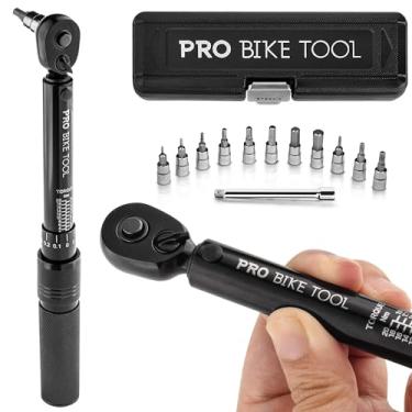 Imagem de PRO BIKE TOOL Conjunto de chaves de torque Click Bicycle 2-20 Nm - Inclui caixa de armazenamento, soquetes Allen e Torx, barra de extensão