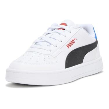 Imagem de PUMA Tênis infantil unissex Caven Shoes, Branco e preto azul vívido Ss25, 21