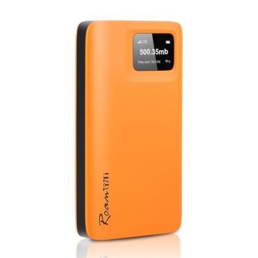 Imagem de RoamWiFi 4G LTE Hotspot móvel hotspot mundial portátil de alta velocidade com dados de 1 GB dos EUA 30 dias, sem necessidade de cartão SIM, 10 dispositivos conectados, ponto de acesso de bolso para