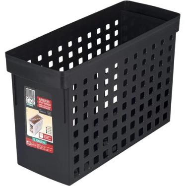 Imagem de Arquivo Organizador Estreito com Furação 16,4x43x27,1cm Preto - 70022 