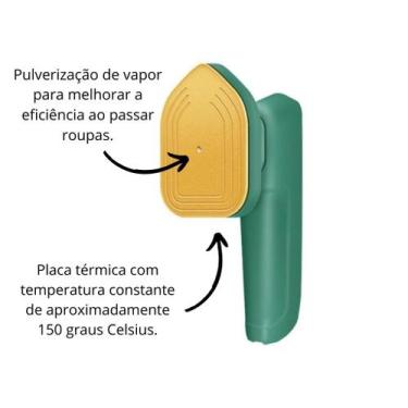 Imagem de Mini ferro para viagem passar roupa super pratico 110v - Online, 110V