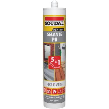 Imagem de PU Uso Geral Preto Selante Adesivo 445 Gramas - 154678 - SOUDAL BRASIL