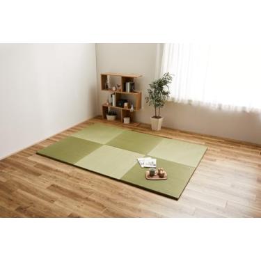 Imagem de パレットライフ PaletteLife Tapetes de tatame portáteis leves sem aro, conjunto de 9, verde, 32,3 x 32,3 x 1,0 polegadas (82 x 82 x 2,5 cm), colchão de tatame modular