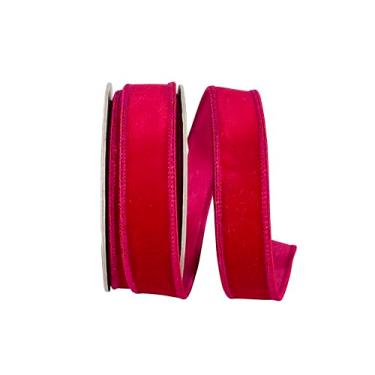 Imagem de Reliant Ribbon Fita de veludo com fio fúcsia Deluxe