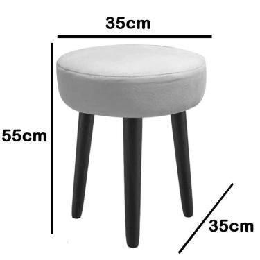 Imagem de Kit 10 Banqueta Alta Julya 55cm Pé Palito Preto Corino Verde