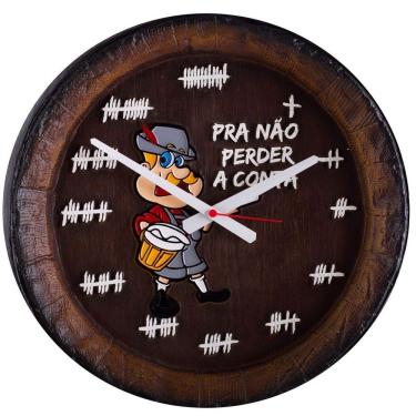 Imagem de Relógio Barril Decorativo Grande - Pra Não Perder A Conta