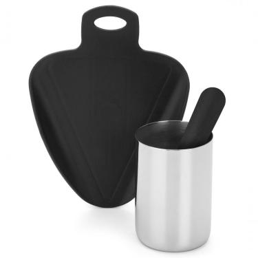 Imagem de Kit Para Caipira Caipirinha 3 Peças Copo Inox 350ml Drinks