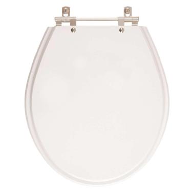 Imagem de Assento Sanitario Poliester Com Amortecedor Ravena Branco Para Bacia Deca