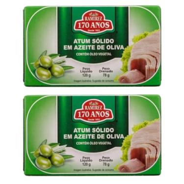 Imagem de Atum Ramirez em Azeite de Oliva Extravirgem 120g - Produto de Portugal - Rico em Ômega 3 - Tampa Abre Fácil - 2 Un.