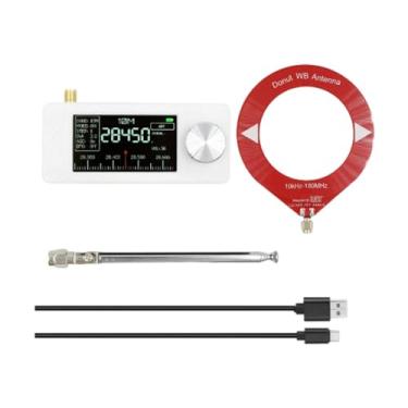 Imagem de FVDPWYE Rádio portátil SI4732, receptor multibanda, 0,5-108 lbs, USB AM com antena de loop, mini rádio de bolso para uso ao ar livre e em família, Branco