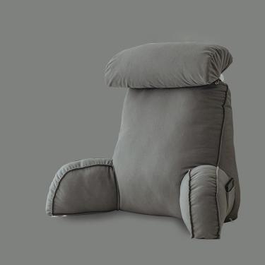 Imagem de Almofada De Descanso De Cama De Leitura Premium Com Suporte De Pulso, Almofada De Lounge De Encosto, Almofada De Apoio De Pescoço Removível, Almofada De Apo, B, 75×40×55CM-With Headrest