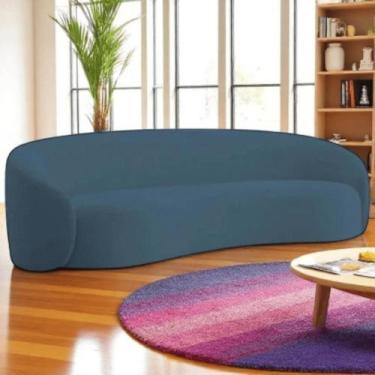 Imagem de Sofá 3 Lugares Orgânico Luxo Recepção Sala de Estar e TV Amore 200cm L