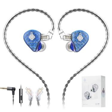 Imagem de Hidizs Fones de ouvido MS1 Galaxy IEM para jogos – Motor magnético duplo para som imersivo de jogos, fones de ouvido com fio/microfone embutido/cabo destacável de 2 pinos, plugue de 3,5 mm