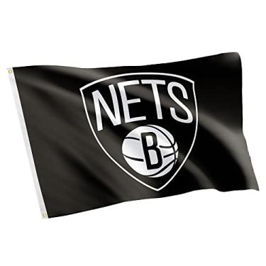 Imagem de Desert Cactus Bandeira do Brooklyn Nets NBA 100% poliéster interior exterior 0,9x1,5 m National Basketball Association Team Flags (bandeira #1)